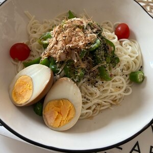 素麺が余ったら！ピーマンそうめん